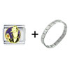 Drinking  Halloween  Dracula Italian Charm Bracelet
