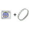 Happy Face Vampire Italian Charm Bracelet