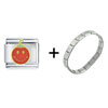  Happy  Face Ornament Combination Italian Charm Bracelet