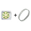 Happy  Snowflake  Italian Charm Bracelet