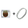  Happy Face  Barbershop Singer Combination Italian Charm Bracelet
