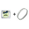  Happy Face  Artist Combination Italian Charm Bracelet