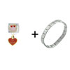 Happy Face In  Love   Italian   Charm  Bracelet