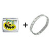 Crazy  Dog  Italian  Charm  Bracelet