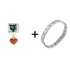 Sassy Cat Combination Italian  Charm  Bracelet