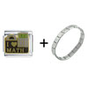 I Heart Math Italian  Charm  Bracelet