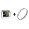 I  Heart  Geography Combination Italian Charm  Bracelet 