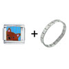 Peek A Boo  Kitty  Italian Charm Bracelet