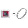 Beware The  Bear  Italian Charm Bracelet