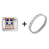  Made  In Usa Combination  Italian   Charm  Bracelet