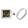 Happy Anniversary Flower And Heart Combination Italian Charm  ... 