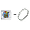 Balloon  Bear  Italian Charm Bracelet
