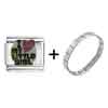 I  Love  My Little Girl Combination Italian Charm Bracelet