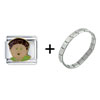 Cabbage Patch  Kids  Larry Italian Charm Bracelet