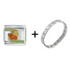 Davey &amp; Goliath  Dog  Italian  Charm  Bracelet