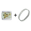 Felix Kicking Soccer Italian Charm Bracelet