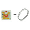 Garfield With Red Bow  Christmas   Italian  Charm Bracelet