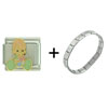  Precious   Moments  Bottle Italian Charm Bracelet