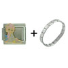  Precious   Moments  Nap Girl Italian Charm Bracelet