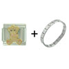  Precious   Moments  Teddy Italian Charm Bracelet