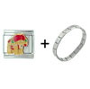  Rainbow   Brite  With Puppy  Brite  Italian Charm Bracelet