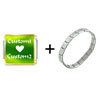 Green  Custom   Italian   Charm  Bracelet
