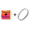 Orange To Pink  Rings  Custom Italian  Charm  Bracelet