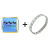 Blue Streak  Custom   Italian   Charm  Bracelet