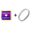 Purple Matrix  Custom   Italian   Charm  Bracelet