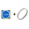 Blue Texture Circle  Custom   Italian   Charm  Bracelet