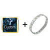 Marble Cross  Custom   Italian   Charm  Bracelet