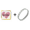 Broken Heart Cookie  Custom   Italian   Charm  Bracelet