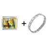 Champagne  Custom   Italian   Charm   Bracelet 