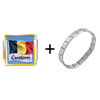 Flag Of Belgium  Custom   Italian   Charm  Bracelet