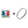 Flag Of Mexico  Custom   Italian   Charm   Bracelet 