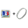 Flag Of France  Custom   Italian   Charm   Bracelet 