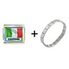  Italian   Flag  Custom Charm Bracelet