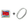 Chinese Flag  Custom   Italian   Charm   Bracelet 