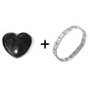 Italian  Charms  Black Heart Display Bracelet  ... 