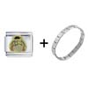 Sad Eeyore Combination Italian  Charm  Bracelet