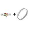 Grinch And Cindy Lou Who  Italian   Charm   Bracelet 