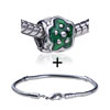 Green Enamel Flower Bracelet Combination