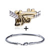 Gold Tone Chair Bracelet Combination