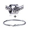Silver Tone  Antique  Finish Flower Bracelet Combination