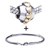 Gold Tone Row Of Hearts Bracelet Combination