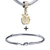 Dangling Classic Golden Apple Pattern European Bead Bracelet  ... 