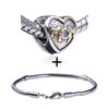 Silver Tone Mom  Rhinestone  Bracelet Combination