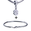 Silver Tone Dangle Dollar $ Symbol Bracelet Combination