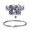 Cube Shaped Rounded Corner Bracelet Combination