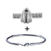 Silver Tone Droplet Star Bracelet Combination